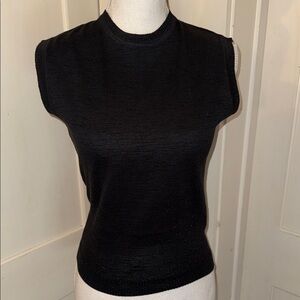 Julia Amory Black Sleeveless Knit Top